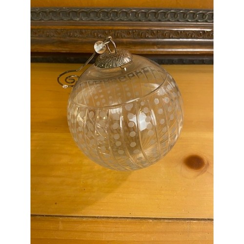 Clear etched glass polka dot - polka,