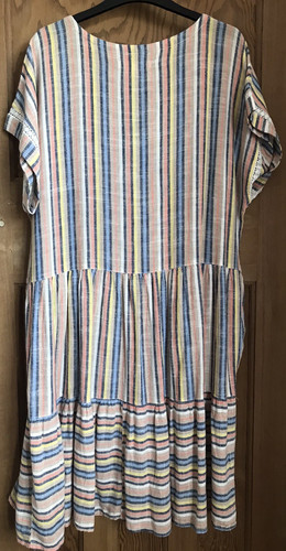 Next linen mix striped dress - linen,