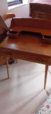 Ercol elm Windsor desk; vintage.