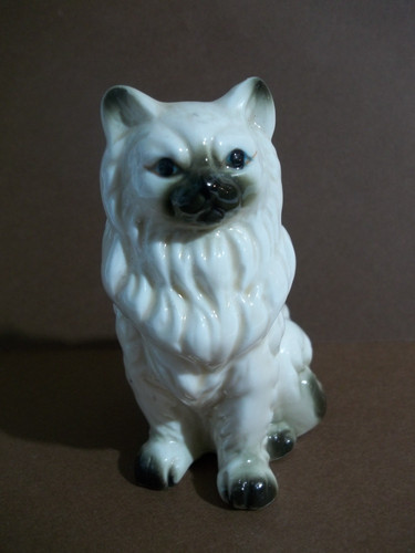 Vintage ceramic himalayan - vintage, cat