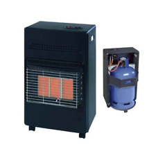 4.2KW PORTABLE GAS CABINET HEATER WITH REGULATOR FIRE HEAT CALOR BUTANE/CS RETUR