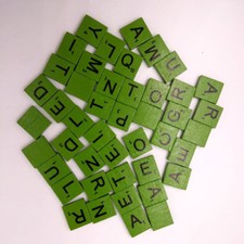 100pc Wooden Scrabble Tiles
