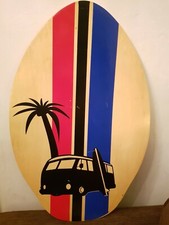 Wooden Surf Paddle Board Wall Hanger - VW Campervan Table Top Handmade 