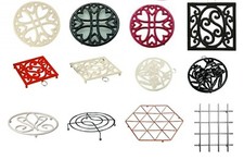 TRIVET Various Shape, Sizes & Colour Round, Square ,Cast-Iron, Coated, Chrome