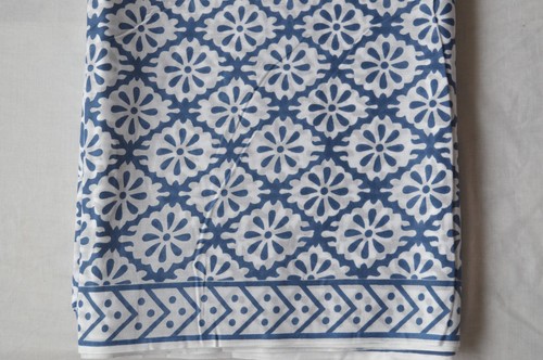 White blue floral hand - white,