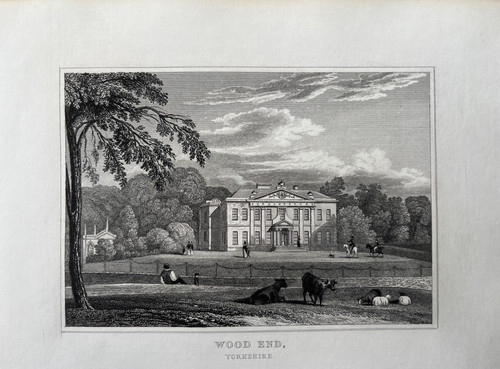 1830 antique print wood end - antique, print;
