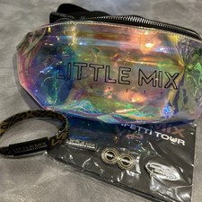 Little Mix Confetti Tour VIP merch bum bag / bumbag, pins bracelet bundle 