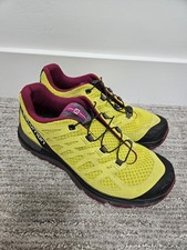 Salomon Women Shoes Synapse Hiking Athletic Trail Yellow/ Pink Sz 7.5 Running 