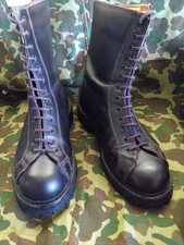 Italian Paratrooper Boots (Dark Brown) With Rubber Davos Sole EU Size 43