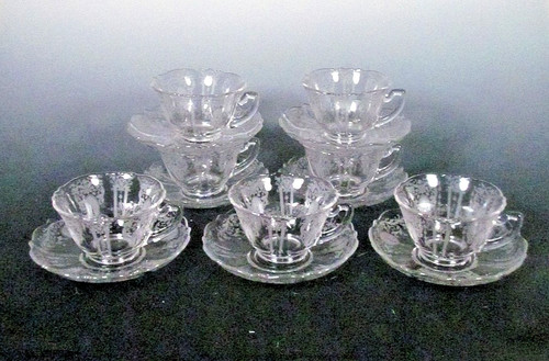 Cambridge glass set - glass, (7)