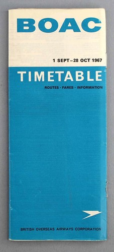 Boac airline timetable - boac,