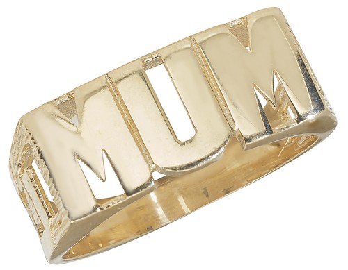 Mum ring 9ct carat yellow - ring, gold