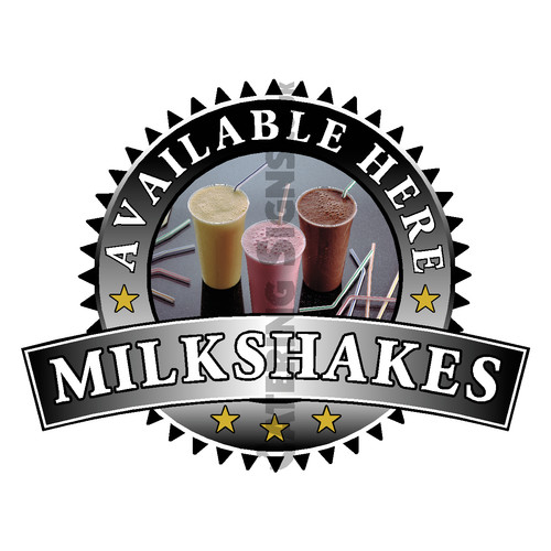 Milkshake sold here - sold, sticker