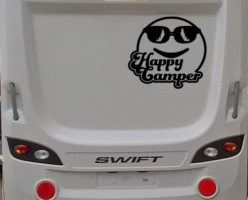 Happy camper motorhome caravan - camper,