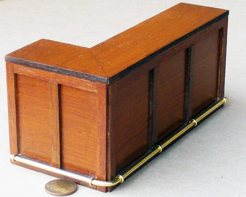 Dolls house stained wooden - dolls,