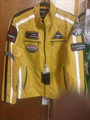 Real leather motorcycle racing - leather,
