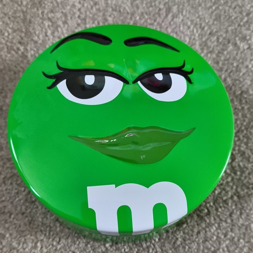Green decorative tin - m&m,