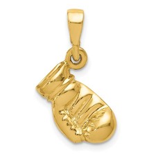 14k Yellow Gold Boxing Glove Pendant