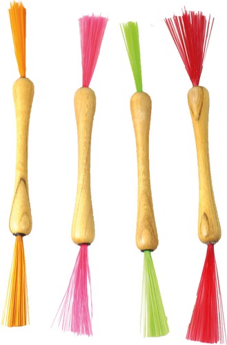 Double brush ended bodhran - double,