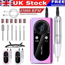 45000RPM Electric Cordless Nail Drill Machine E File Manicure LED Art Drill Kits