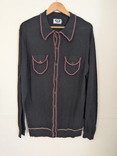 Madcap England Knit Polo Shirt Mens XL Mustard Slim 60s 70s Mods Terraces Casual