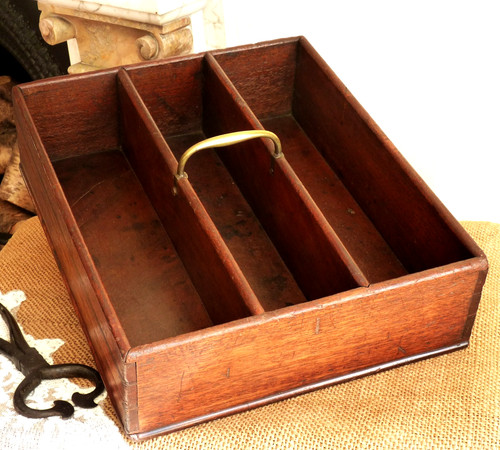 Georgian wooden cutlery tray - georgian,