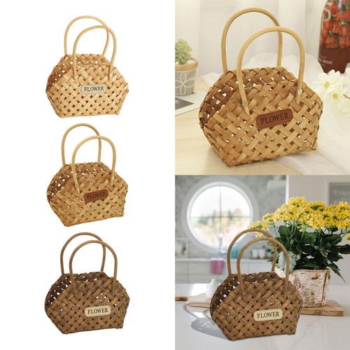 Hand woven flower - basket, gift