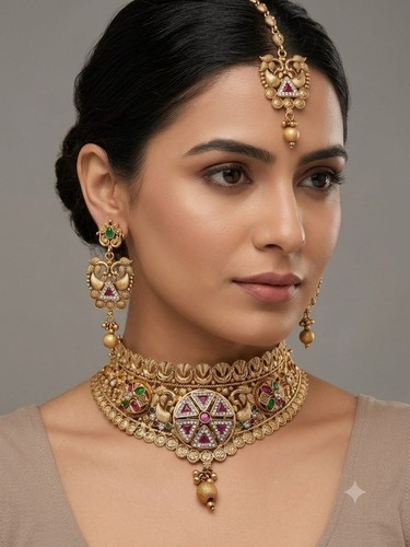 Indian bollywood kundan choker - indian,