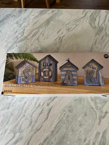 Next beach hut ornament resin - beach,
