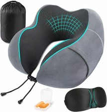 Memory Foam U Shaped Travel Pillow Neck Support Soft Head Rest Plane Car Cushion