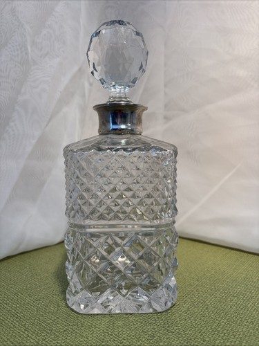 Vintage crystal decanter with - crystal,