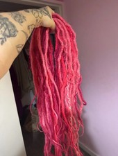 Full Head Pink Dreadlocks Double Ended Dreads