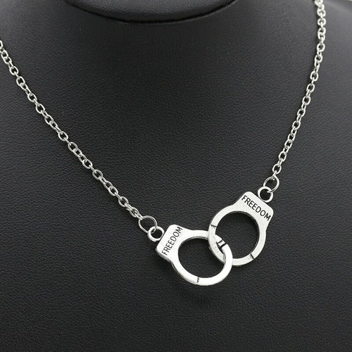 Handcuff pendant necklace - handcuff,