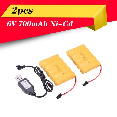 2pcs 700mah cd aa - 6.0v, ni-cd