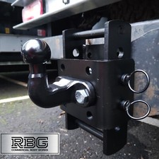 Adjustable Tow Hitch Drop Plate set & 50mm Tow Ball Maypole Trucks Tractors 4x4