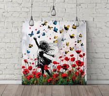 Girl flowers banksy - girl,
