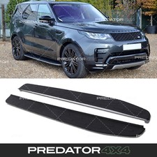 BLACK SIDE STEPS FOOT RAILS RUNNING BOARDS FOR LAND ROVER DISCOVERY 5 L462 2017+