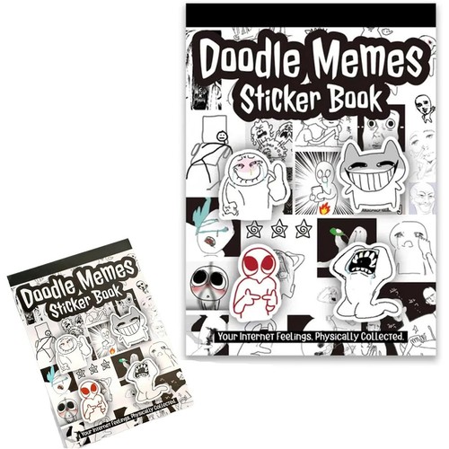 Doodle meme sticker book - book,, fun