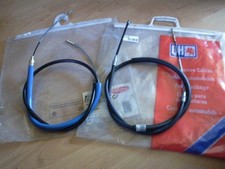 Pair  Handbrake cables for Volkswagen Golf Mk2 Jetta  rear drums 88 - 92 Seat