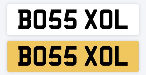 Boss private number - private, plate