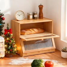 2 Tier Bread Bin Food Loaf
