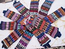 UNISEX ALPACA WOOL LEG WARMERS FROM PERU *MULTI COLOUR
