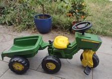 John Deere Ride On Tricycle Tractor with Sound Steering Wheel Kids Toy Green