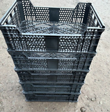 5 x Handy size Small Black Storage Crates