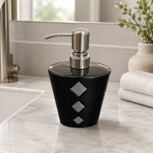 Black silver diamond ceramic - black,