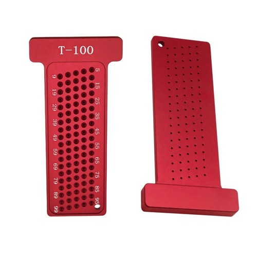 Square hole ruler layout - t, and