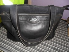 ROWALLAN BUTTER SOFT BLACK LEATHER UNDERARM BAG.GREAT COND. 15.X 11.X 3. INCHES 
