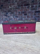 VINTAGE ART DECO 1920s CWS EAST WEST HOMES BEST BISCUIT STORAGE TIN - EMPTY