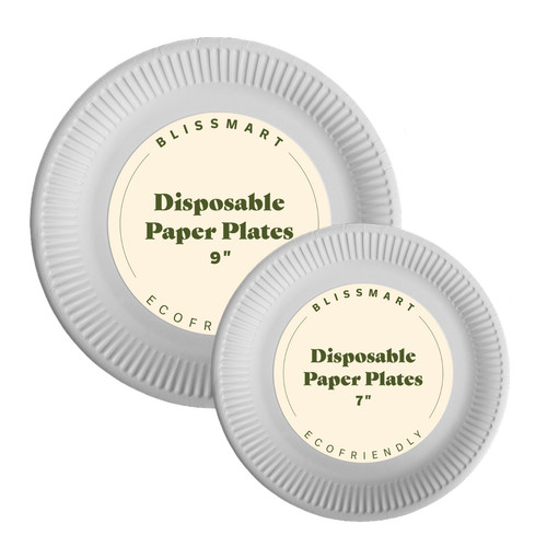 Paper plates white disposable - paper,