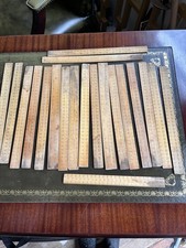 20  Vintage Wooden School Rulers Made in England Brown 12 Inch 30cm Rulex Helix